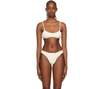 SSENSE Exclusive Off-White Frilled Bikini Top