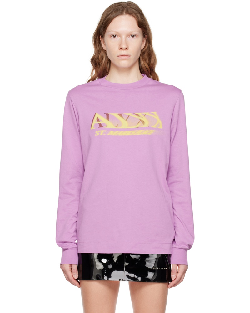 1017 ALYX 9SM Damen Purple Graphic Long Sleeve T-Shirt