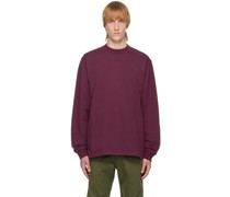 Burgundy DeKalb Long Sleeve T-Shirt