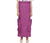 Purple Rolled Maxi Skirt