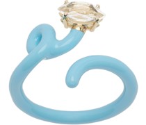 Blue Baby Vine Tendril Ring
