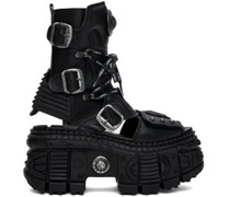 Black New Rock Edition Leather Boots