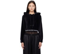 Black Cropped Hoodie