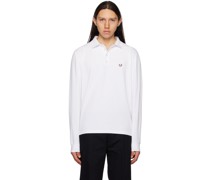 White Embroidered Polo