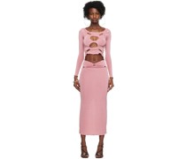 SSENSE Exclusive Pink Top & Maxi Skirt Set