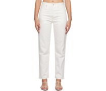 White Five-Pocket Jeans