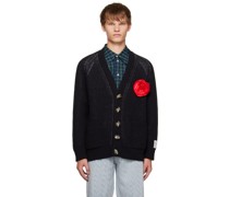 Black Floral Cardigan