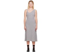 Gray Asymmetric Midi Dress