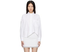 Off-White Asymmetric Cropped Shirt