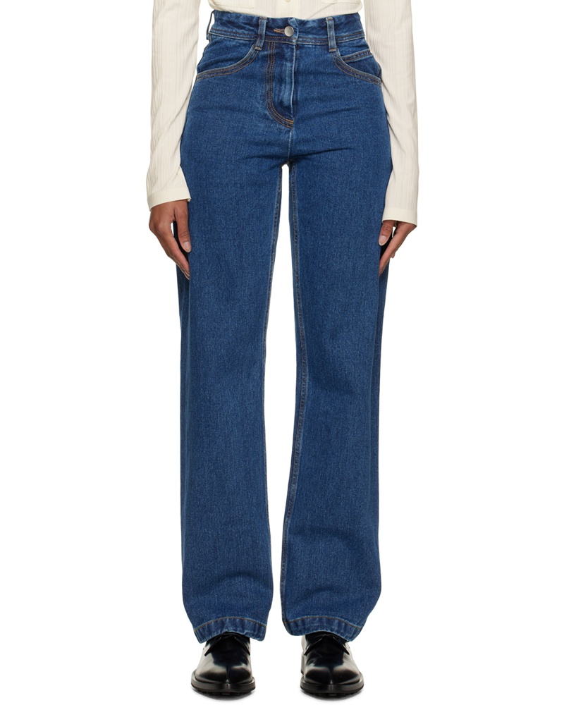 LOW CLASSIC Damen Blue Straight Fit Jeans