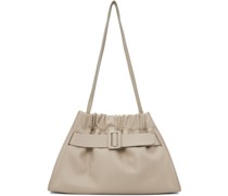 Gray Scrunchy Satchel Shoulder Bag