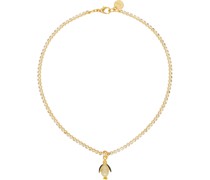 Gold Penguin Charm Necklace