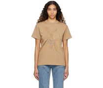 Tan AB Embroidered T-Shirt