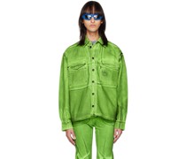 Green Oversized Denim Jacket