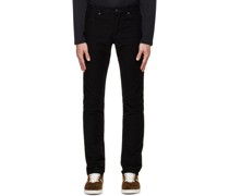 Black Button Fly Jeans