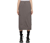 Gray Adjustable Midi Skirt
