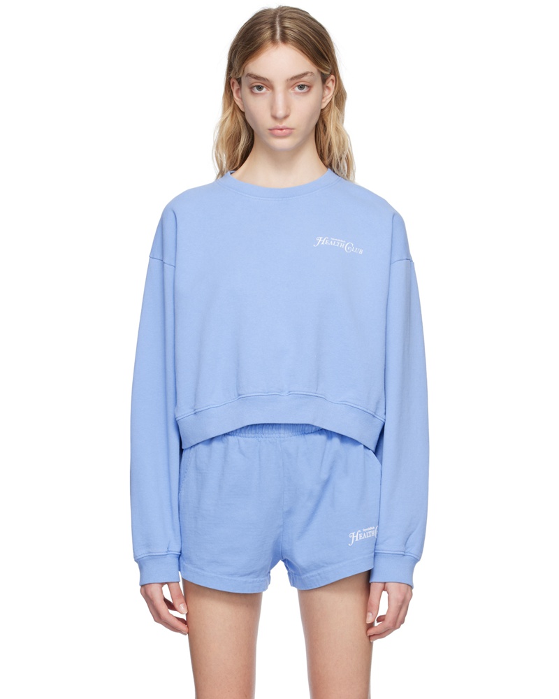 SPORTY & RICH Damen Blue Rizzoli Sweatshirt