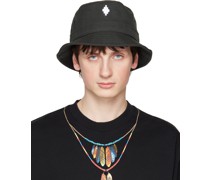 Black Cross Bucket Hat