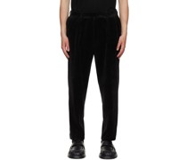 Black Easy Wide Trousers
