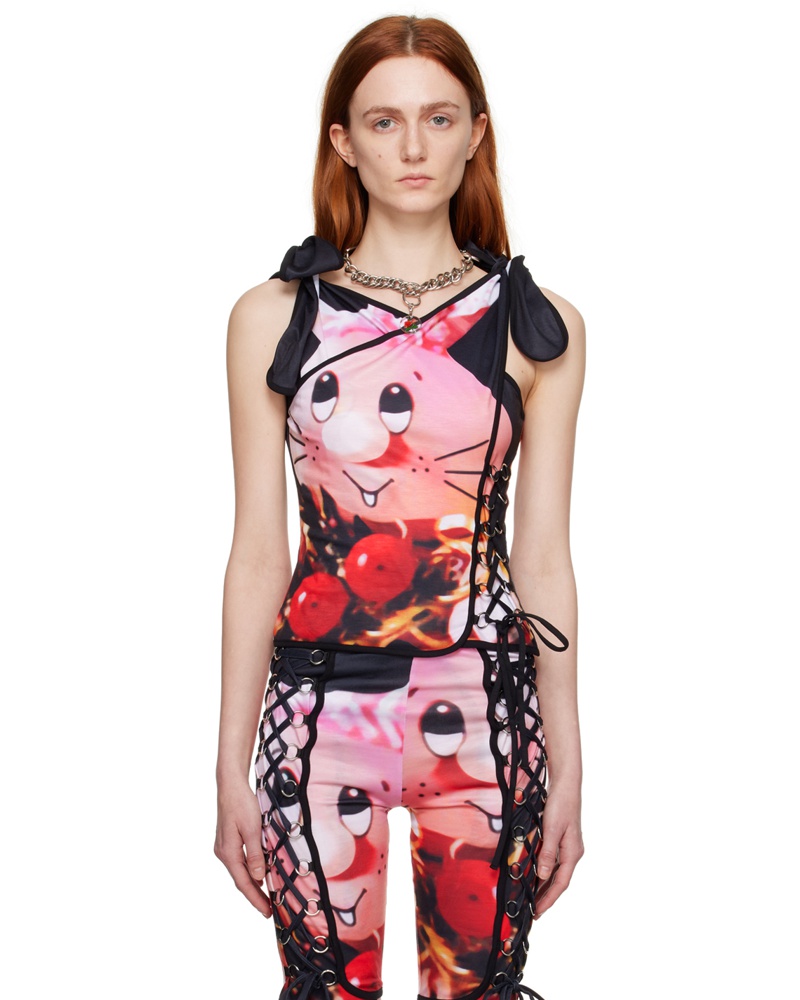 CHOPOVA LOWENA Damen SSENSE Exclusive Multicolor Happy Bunny Tank Top