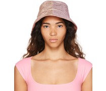 Pink Crystal Mesh Bucket Hat