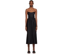 Black Fettuccine Midi Dress