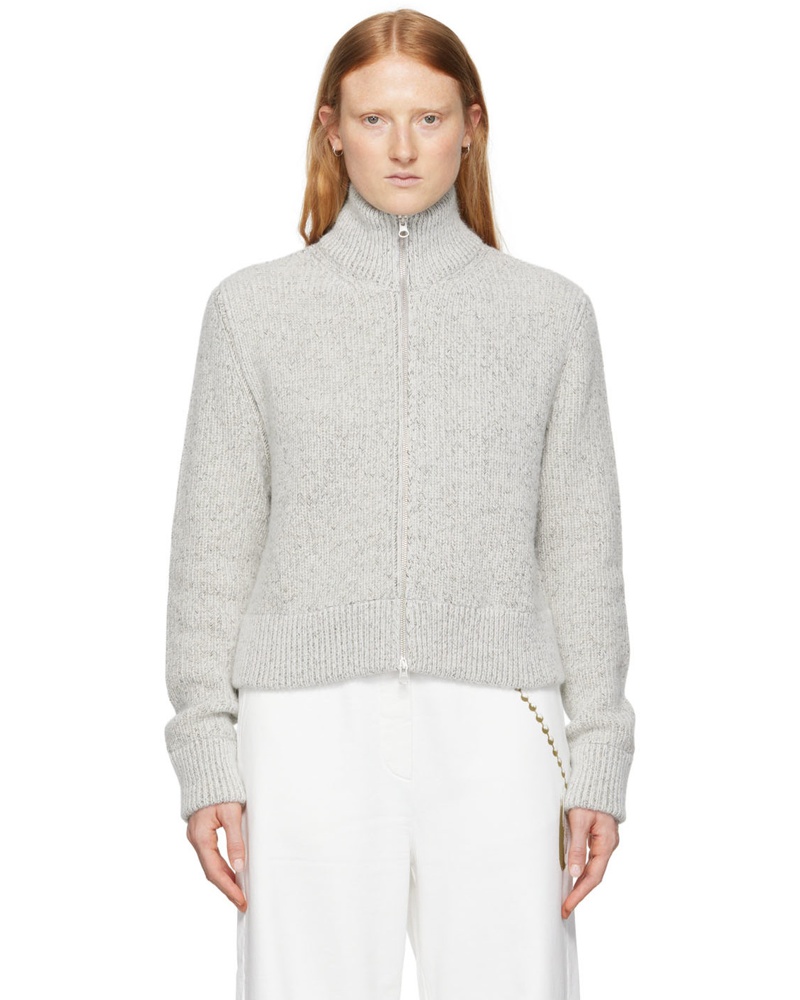 Maison Margiela Damen Gray Rib Sweater