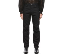 Black Raw Denim Jeans