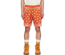 Orange Bandana Shorts