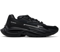Black Run-Row Leather Sneakers