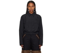 Black Invisible Zip Shirt