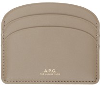 Gray Demi-Lune Card Holder