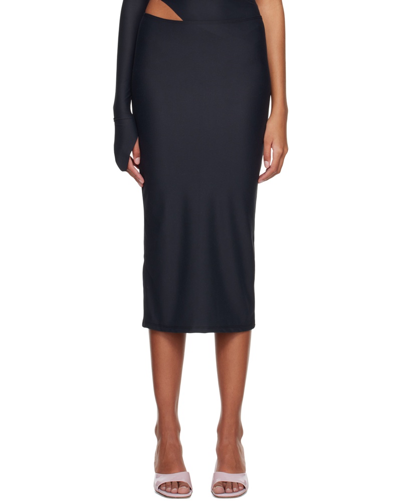 BINYA Damen SSENSE Exclusive Black Raices Midi Skirt