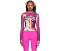 Pink Stud-Belt Long Sleeve T-Shirt