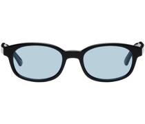 Black & Blue Oval Sunglasses