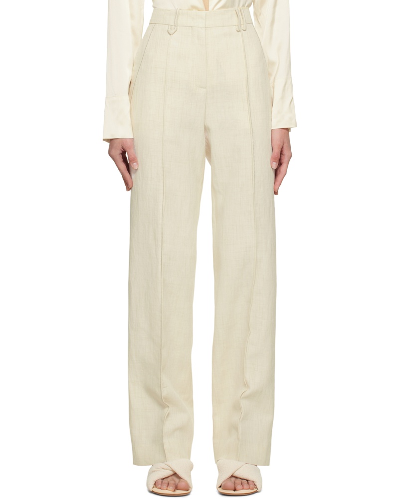 Jacquemus Damen Off-White Le Papier 'Le Pantalon Camargue' Trousers