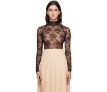 Black Mock Neck Bodysuit