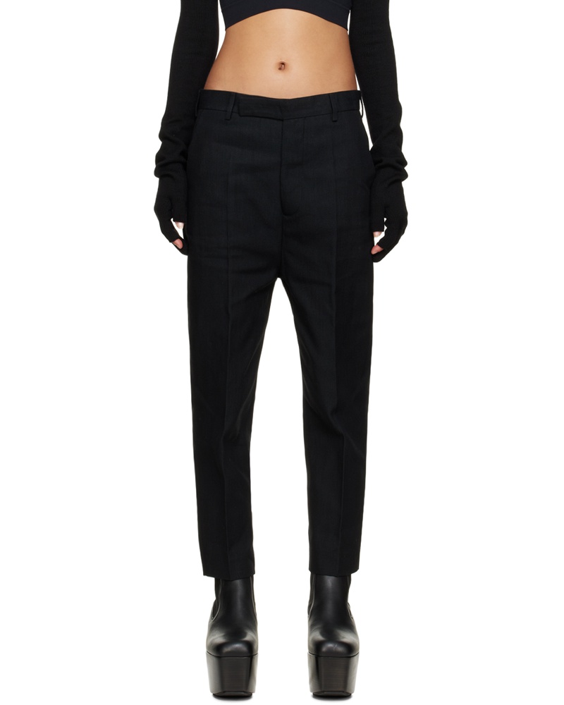 Rick Owens Damen Black Astaires Cropped Trousers