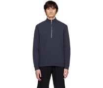 Navy Half-Zip Loopback Sweatshirt