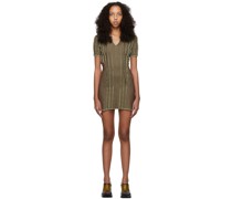 SSENSE Exclusive Brown 3D Stripe Short Dress