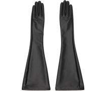 Black Straight Seams Gloves