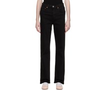 Black 90s High Rise Loose Jeans