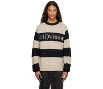 Navy & Off-White Striped Sweater