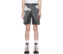 Gray Liquid Metal Shorts