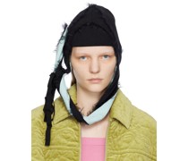 Black Twisted Ribbon Beanie