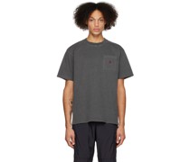 Gray One Point T-Shirt