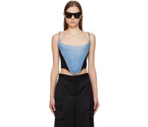 Blue Medusa Denim Corset