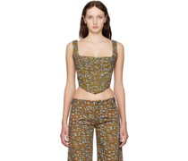 Brown Printed Corset