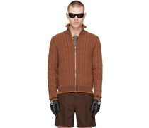 Brown Jacquard Sweater
