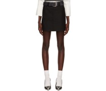 SSENSE Exclusive Black Pegged Miniskirt